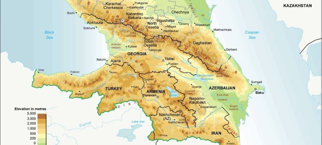 caucasus map