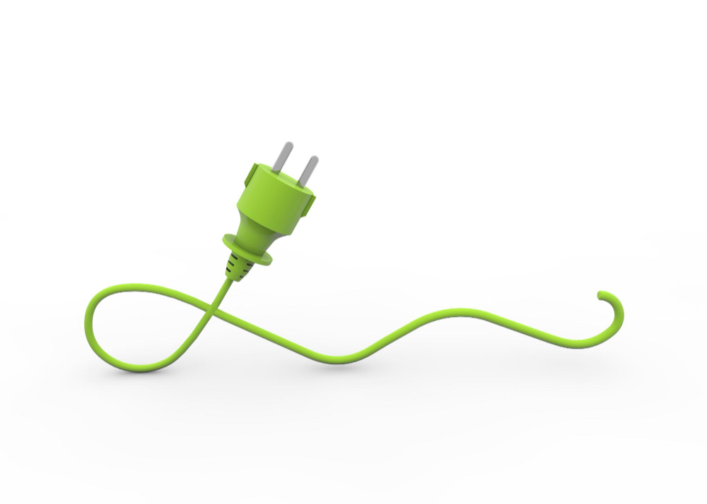 Green power cord 